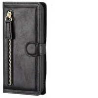 iPhone Wallet Case with Zipper Closure and Built In Stand, Multiple Card Slots