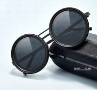 Adjustable Polarized Sunglasses with Round Frame and UV400 Protection