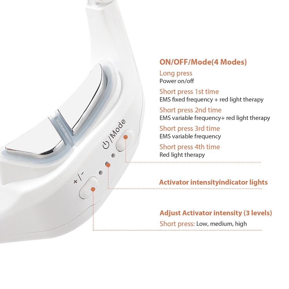 Wearable Eye Massager with Red Light and Four Massage Modes