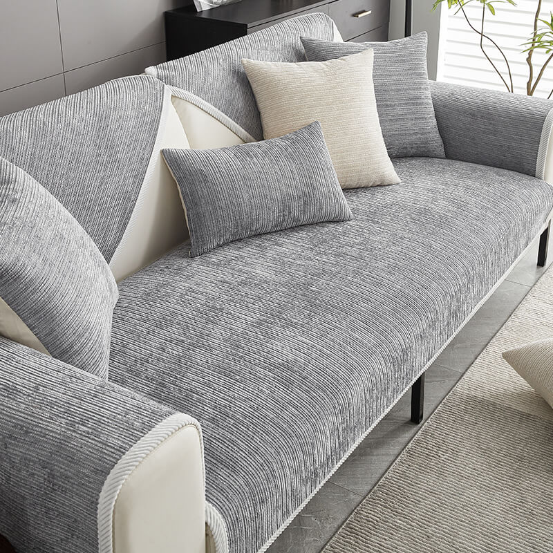 Scratch Resistant Sofa Cover with Recyclable Fabric and Machine Washable Design