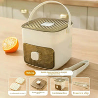 Press Action Ice Maker with Dual Trays and Airtight Storage, 48 Cubes