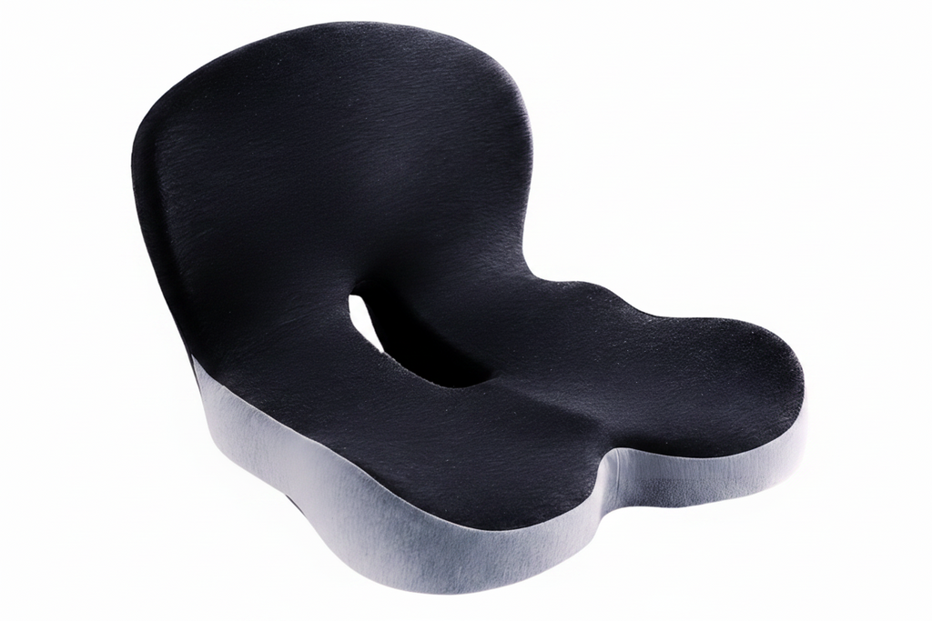 Memory Foam Seat Cushion with Non-Slip Base and Washable Cover