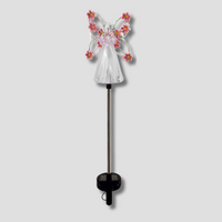 Solar Angel Garden Stake Light with Warm White LED and Automatic Dusk Activation