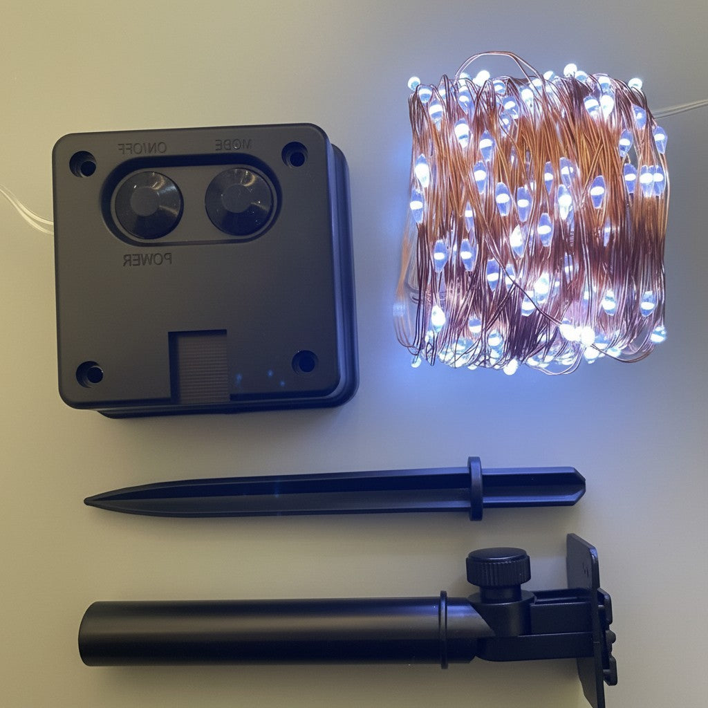 Solar LED Garden Lights with Copper Wire Fairy String Design