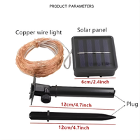 Solar LED Garden Lights with Copper Wire Fairy String Design