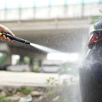 Adjustable Garden Hose Nozzle with Multiple Spray Patterns and Trigger Lock