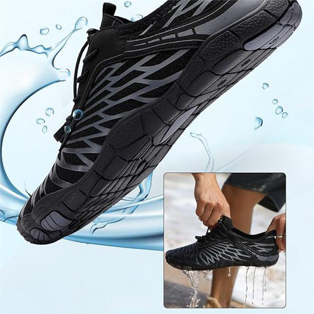Wide Toe Box Barefoot Shoes with Flexible Sole and Water Drainage