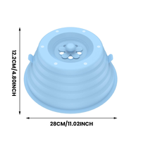Collapsible Microwave Cover with Magnetic Ceiling Attachment and Steam Vents