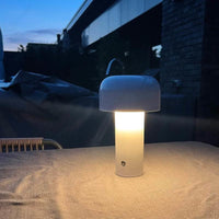 Rechargeable LED Mushroom Table Lamp, Wireless Ambient Light Design