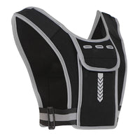 Reflective Chest Vest with Phone Pocket and Water Bottle Holder