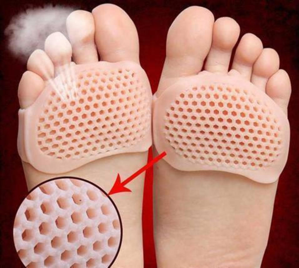 Metatarsal Gel Pads with Ventilation Holes and Adhesive Backing, Pack of 2