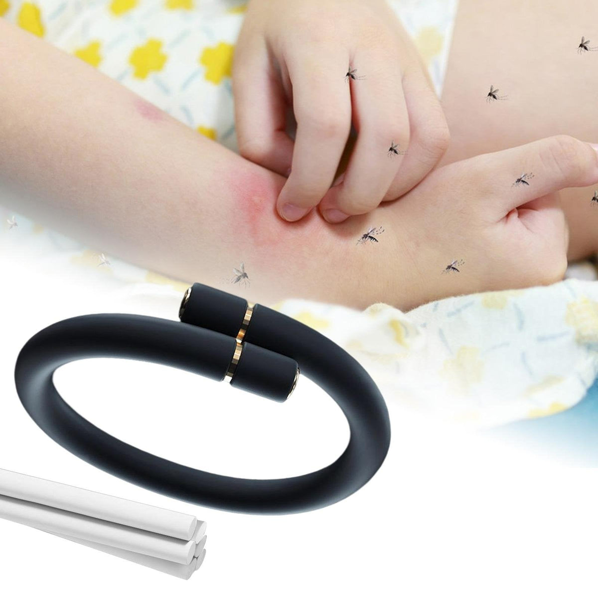 Ultrasonic Mosquito Repellent Wristband with Three Frequency Modes and Rechargeable Battery