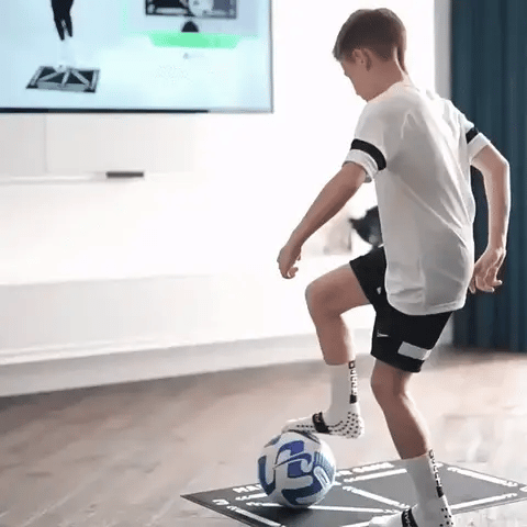 Soccer Training Mat with Video Program and Grip Socks for Youth Skill Development