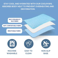 Pressure Activated Cooling Mat for Dogs with Foldable Gel Design