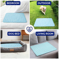 Pressure Activated Cooling Mat for Dogs with Foldable Gel Design