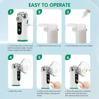 Portable USB Rechargeable Mist Inhaler Device with LED Display