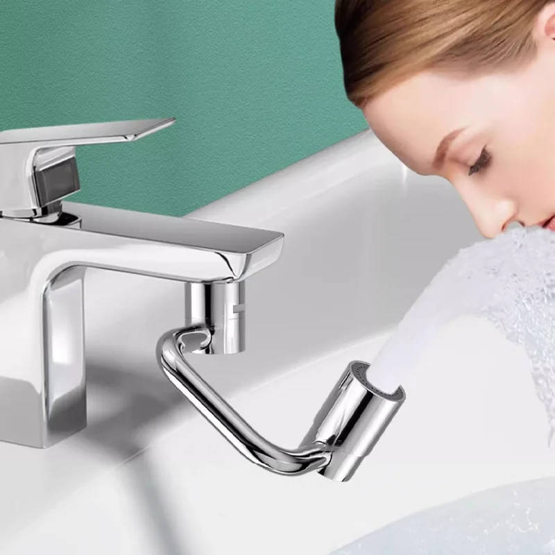 Rotating Faucet Aerator Extender with 2 Spray Modes for Sink