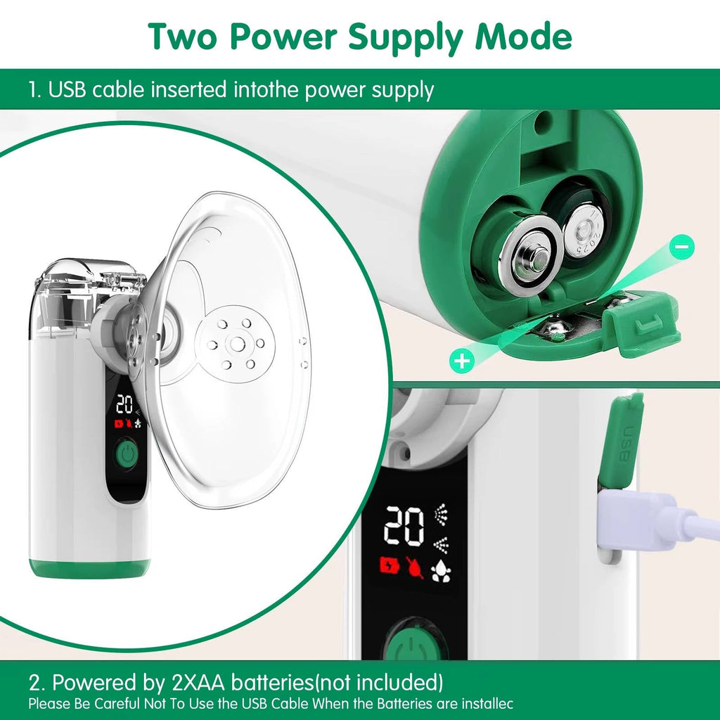 Portable USB Rechargeable Mist Inhaler Device with LED Display