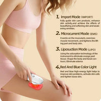 Rechargeable Body and Face Beauty Massager with LED Light and Suction