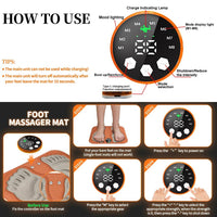 Portable EMS Foot Massage Mat with Remote Control