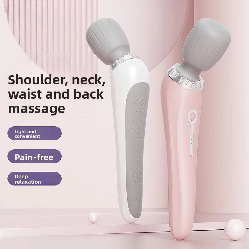 Portable Handheld Massager, Cordless 5 Speed USB Rechargeable Wand Massager for Back, Neck and Legs