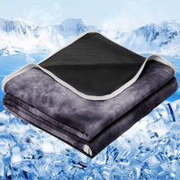 Breathable Summer Blanket with Nylon Cooling Side and Soft Back