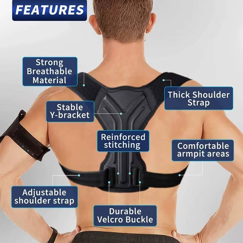 Upgraded Adjustable Upper Back Shoulder Posture Corrector Support