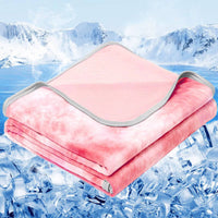 Breathable Summer Blanket with Nylon Cooling Side and Soft Back
