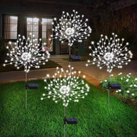 Solar Powered Starburst Garden Lights with Flexible Copper Wire Design