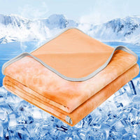 Breathable Summer Blanket with Nylon Cooling Side and Soft Back