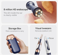 Visual Ear Cleaning Tool with HD Camera Video and Storage Case