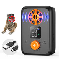 Ultrasonic Dog Bark Training Device with Rechargeable Battery and LED Screen