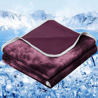 Breathable Summer Blanket with Nylon Cooling Side and Soft Back
