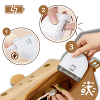 Electric Nail Grinder with Automatic Trimming and Built-In Light, Dual Speed