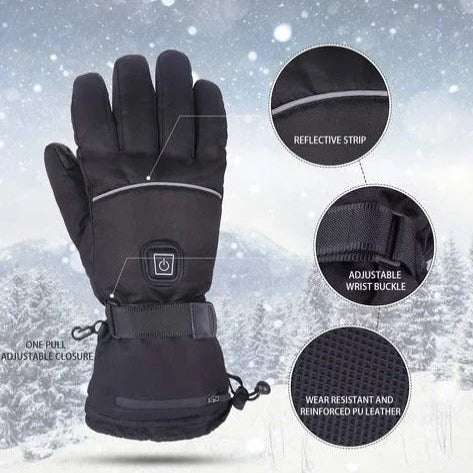 Durable Rechargeable Heated Gloves For Outdoor Activities - Marova Shop