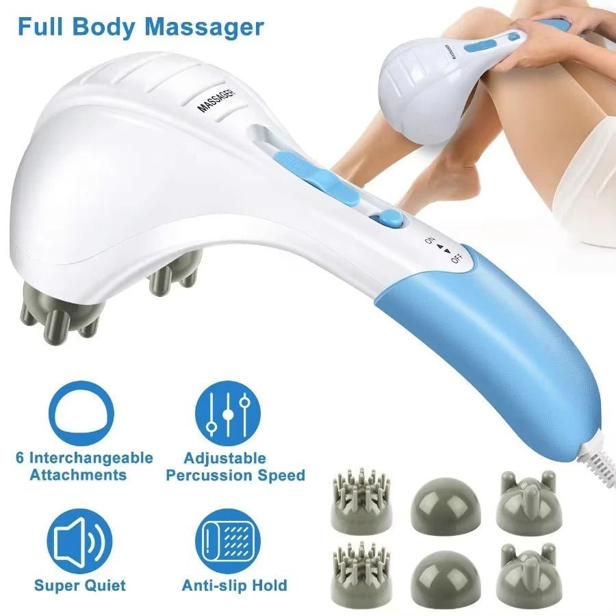 Electric Handheld Percussion Massager with Dual Heads - Marova Shop
