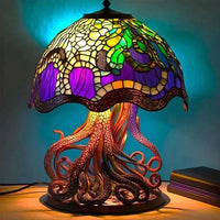 Enchanting Stained Glass Table Lamp - DreamGlow-Octopus-Nora Luxe