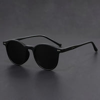 Round Tortoiseshell Sunglasses with Polycarbonate Frame and Decorative Lenses