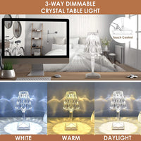 LED Crystal Table Lamp with Elegant Diamond Design