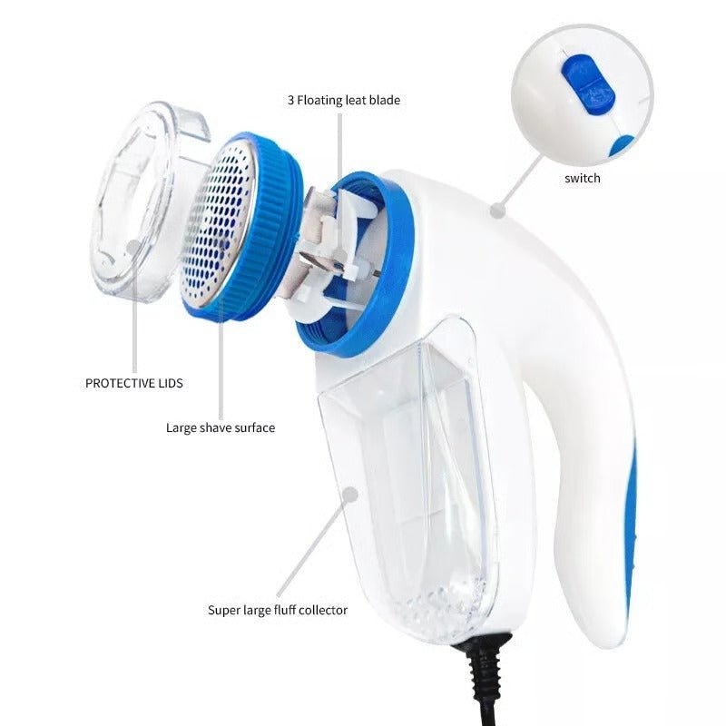 Household Fabric Shaver for Lint Removal with Mesh Cover and Motorized Blades - Marova Shop