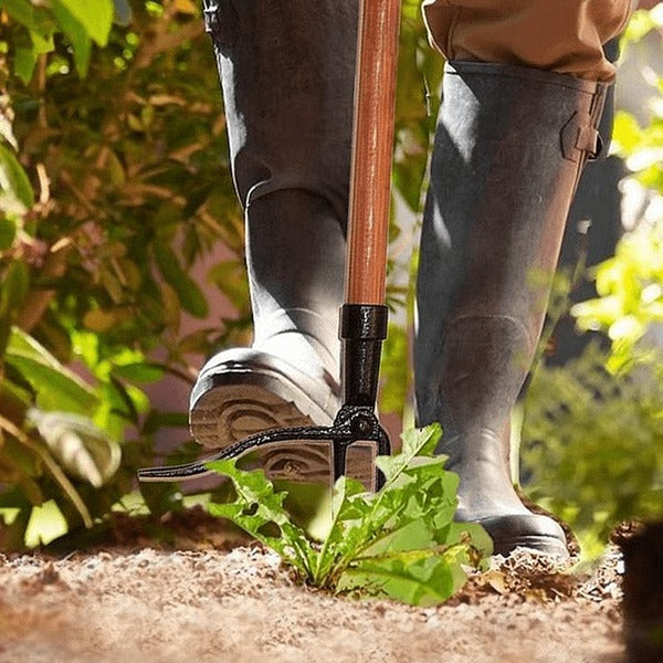 Stand Up Weed Puller with Four Claw Head and Foot Pedal