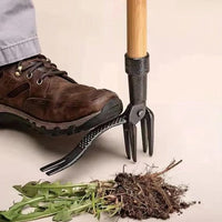 Stand Up Weed Puller with Four Claw Head and Foot Pedal