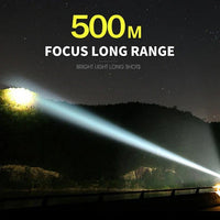 Rechargeable Heavy-Duty Pocket Flashlight with LED Pointer Mode