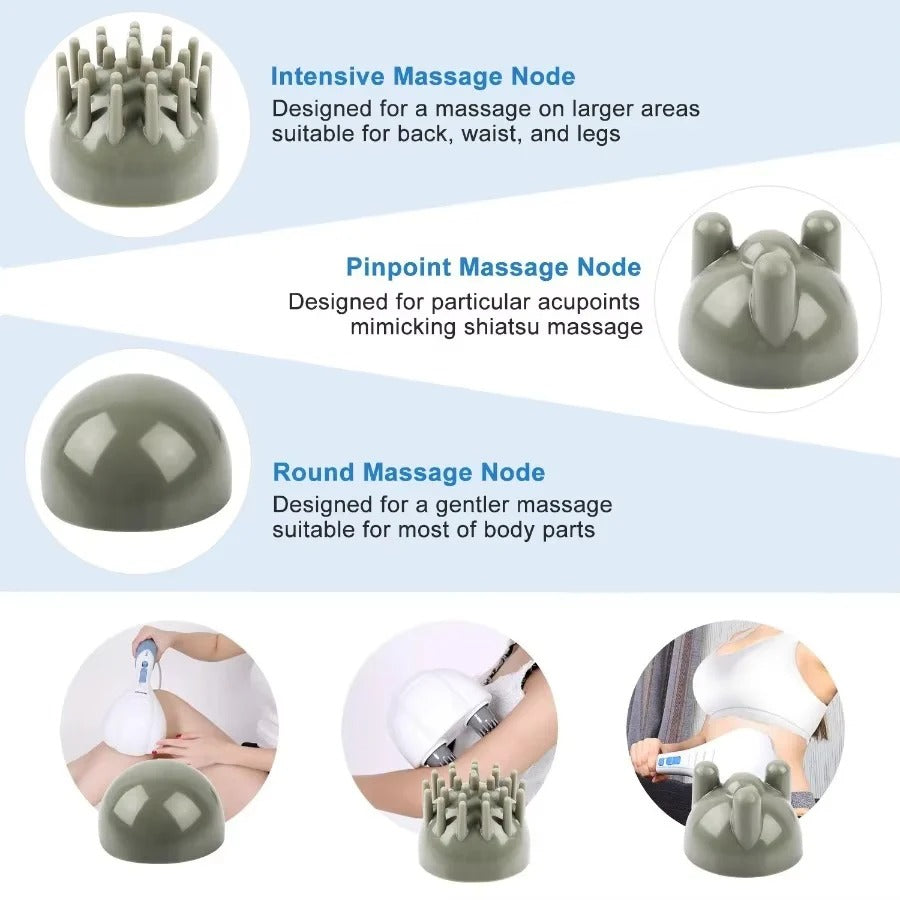 Electric Handheld Percussion Massager with Dual Heads