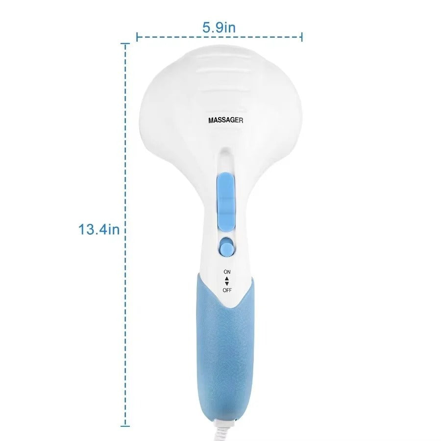 Electric Handheld Percussion Massager with Dual Heads