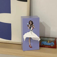Tissue Box Cover with Lifting Skirt Design and Weighted Base