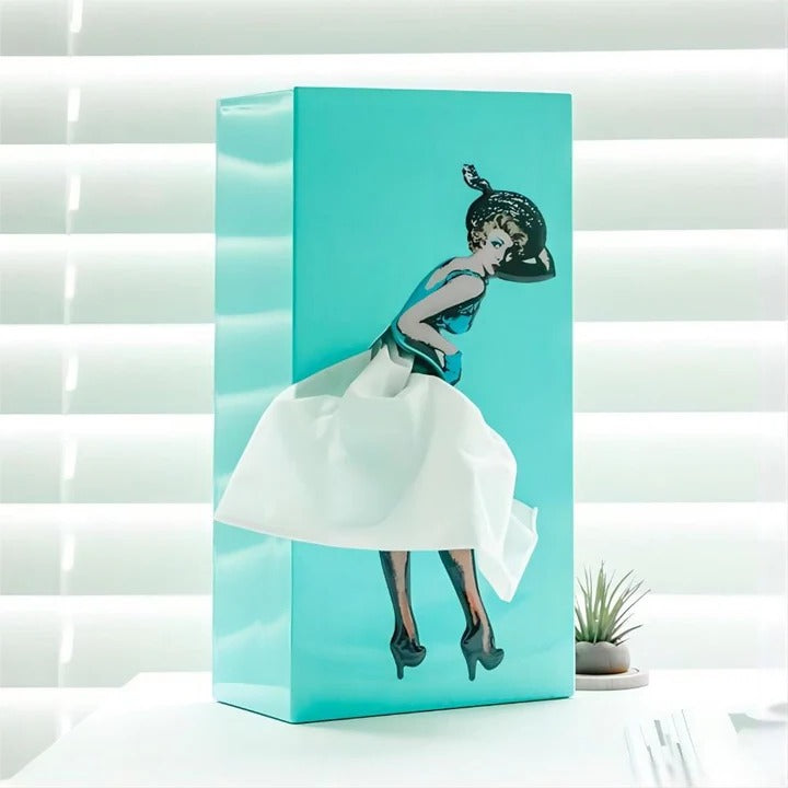 Creative Figure Tissue Box Cover, Flying Skirt Decorative Holder