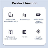 Hands Free LED Magnifier with Switchable 5X Zoom Lens