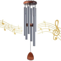 Aluminum and Wood Garden Wind Chimes with Outdoor Hanging Design