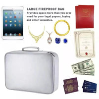 Travel Document Bag with Zip Closure and Multiple Sections for Home Travel